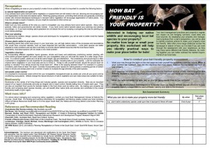 How Bat Friendly Is Your Property? front and back cover