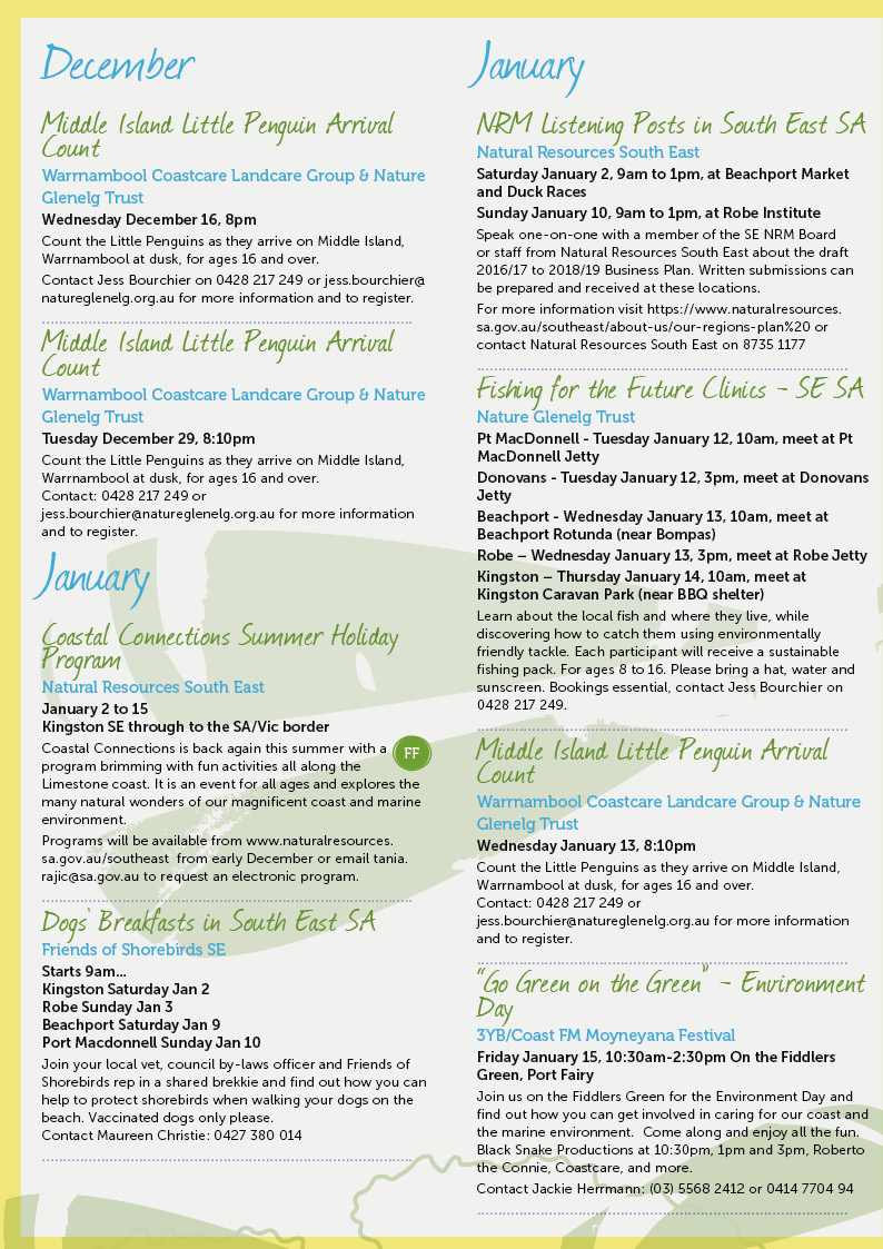Summer Environmental Events Calendar Page 2