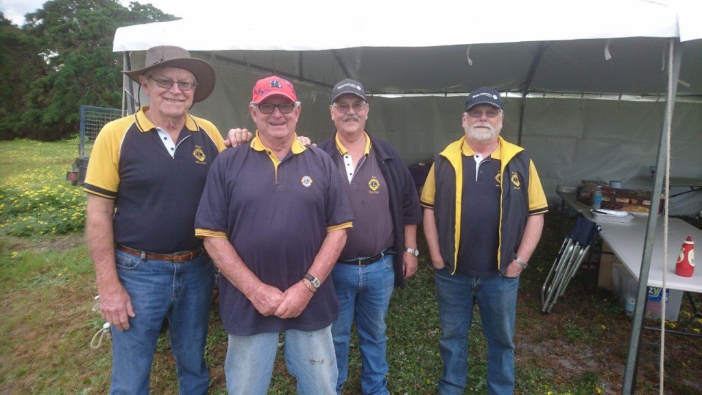 The BBQ team from the Millicent Lions Club - great blokes, ready for action!