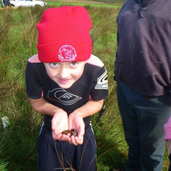 Patrick with one of the Australian Mudfish discovered at Lake Hawdon South