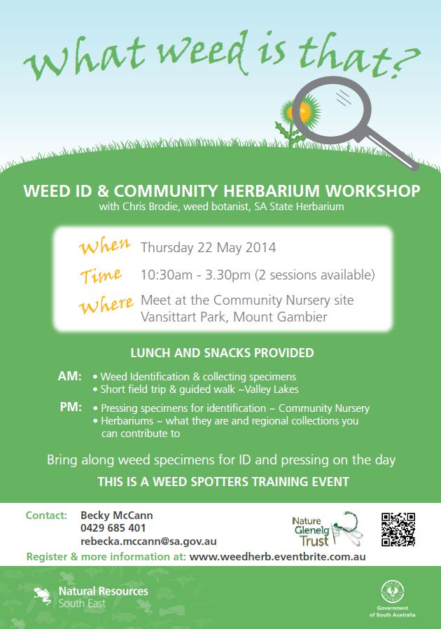 What weed is that? Weed ID workshop - Thursday May 22, 10.30am - 3.30pm ...